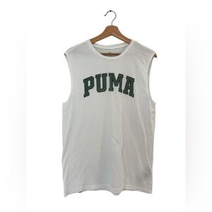 Puma White Sleeveless Shirt Size Medium Men